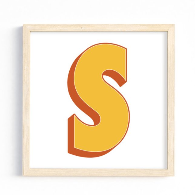 Póster de arte con letra, monograma S, inicial de  (Subido por el creador)