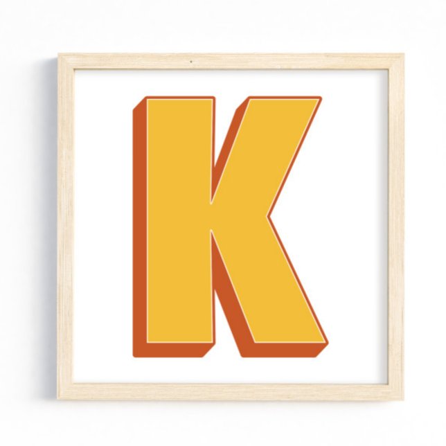Póster de arte con letras, Monograma K, Inicial de (Subido por el creador)