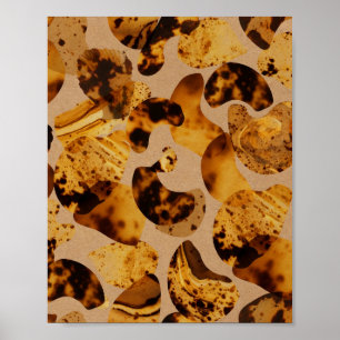 Póster de arte con patrón de caparazón de tortuga 