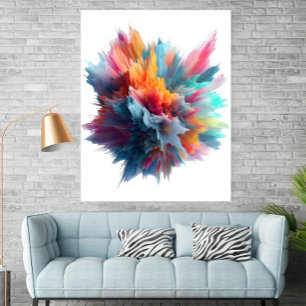 Póster de arte contemporáneo Explosión de color ab