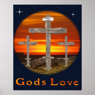 poster de arte cristiano calvario