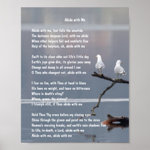 Poster de arte cristiano himno de Abide me Church