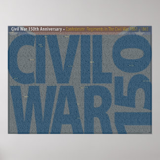 Poster de arte de 150 regimientos confederados de