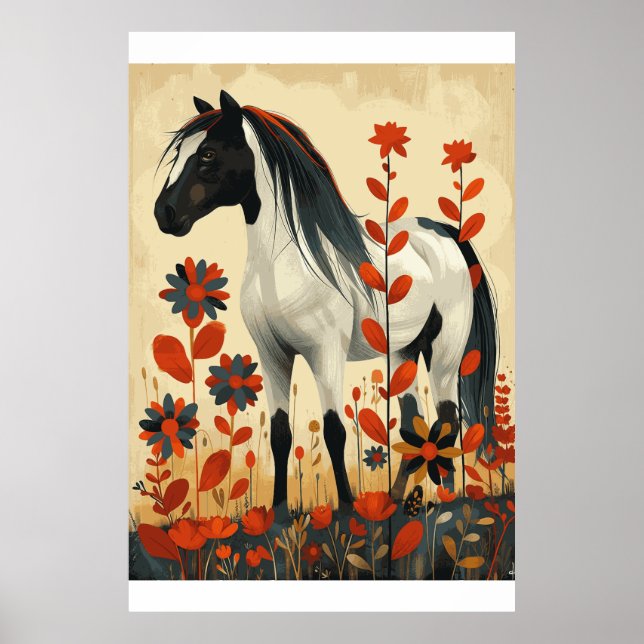 Poster de arte de acuarela de Horse Lover (Frente)