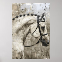 Poster de arte de acuarela de Horse Lover
