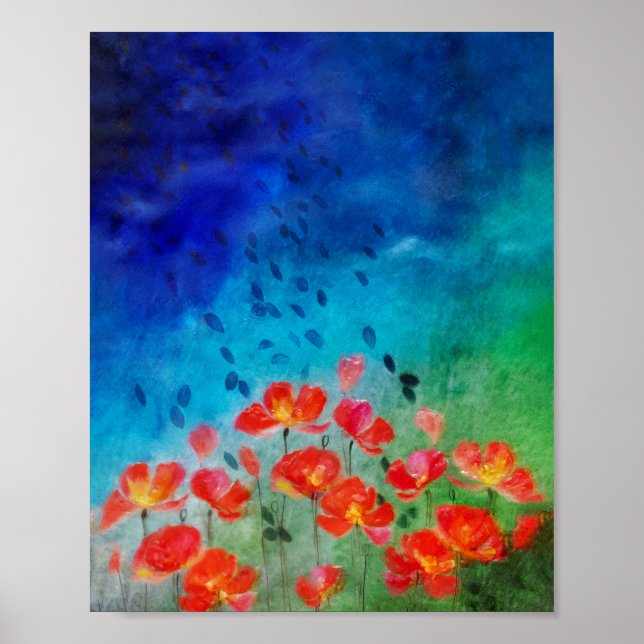 Póster de Arte de Amapola (Frente)