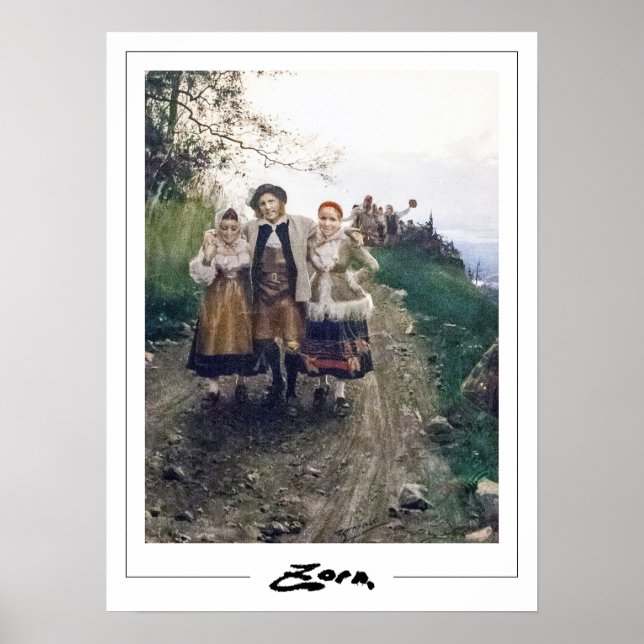 Póster de arte de Anders Zorn Zedign #93 (Frente)