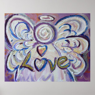 Poster de arte de ángel de amor