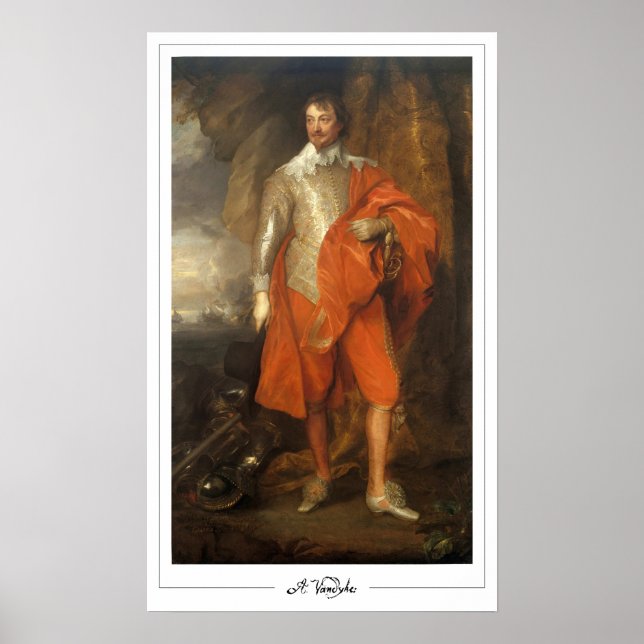 Póster de arte de Anthony van Dyck Zedign #596 (Frente)