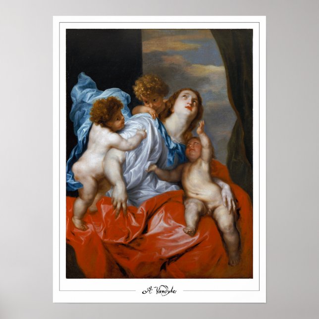 Póster de arte de Anthony van Dyck Zedign #603 (Frente)