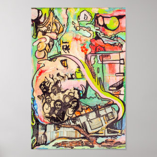 Poster de arte de archivos de pintura abstracta co