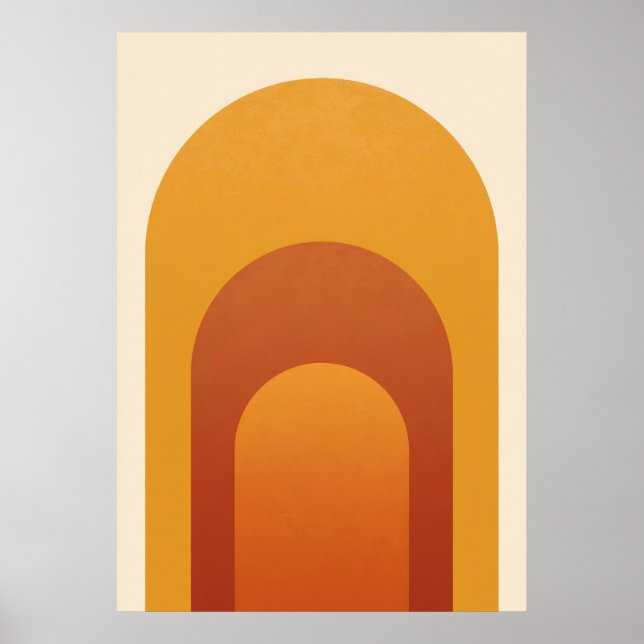 Póster de arte de arco de arcoíris retro | Terra A (Frente)