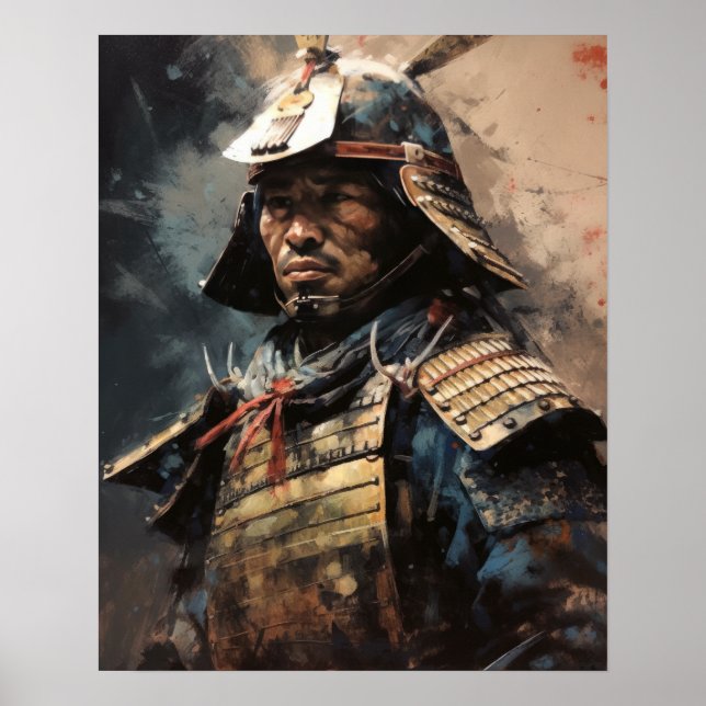 Poster de arte de arte de los guerreros de Samurai (Frente)