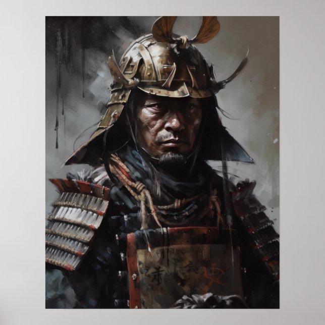 Poster de arte de arte de los guerreros de Samurai (Frente)