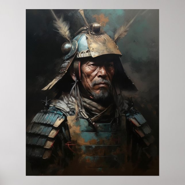 Poster de arte de arte de los guerreros de Samurai (Frente)