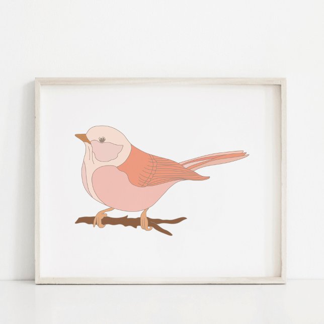 Poster de arte de aves dibujado a mano (Subido por el creador)