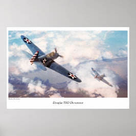 Poster de arte de aviación "Douglas TBD Devastator