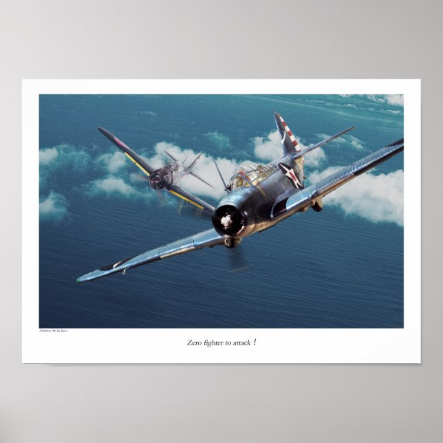 Poster de arte de aviación "Douglas TBD Devastator (Frente)