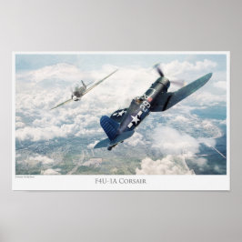 Poster de arte de aviación "F4U Corsair"