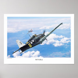 Poster de arte de aviación "F6F Hellcat"