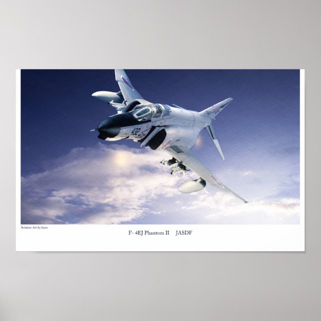 Poster de arte de aviación "F-4 Phantom II JASDF" (Frente)