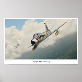 Poster de arte de aviación "F-86 Saber"