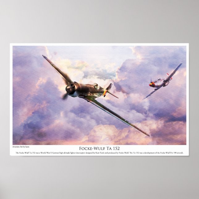 Poster de Arte de Aviación "Focke-Wulf Ta 152" (Frente)