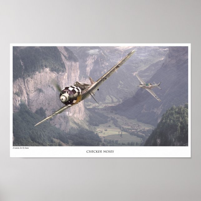Poster de arte de aviación "Fw190A" (Frente)