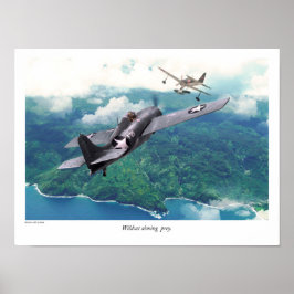 Poster de arte de aviación "Grumman F4F Wildcat"
