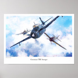 Poster de arte de aviación "Grumman TBF Avenger"