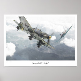 Poster de arte de aviación "Junkers Ju 87 Stuka"