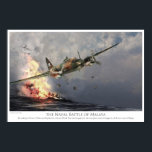 Poster de arte de aviación "La batalla naval de Ma<br><div class="desc">Los Aliados le dieron al G4M el nombre de reportero Betty.</div>