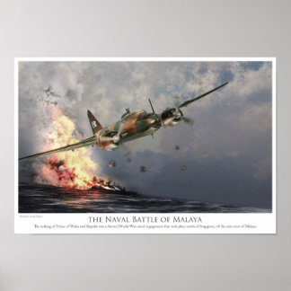 Poster de arte de aviación "La batalla naval de Ma