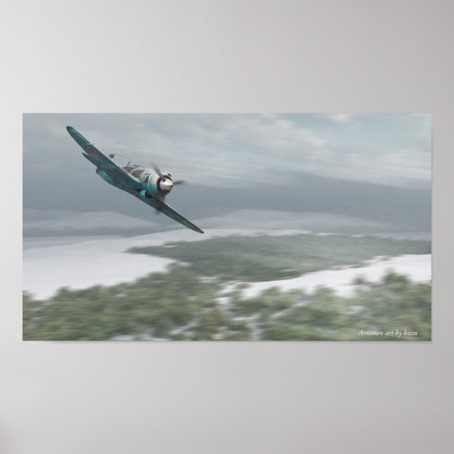 Poster de arte de aviación Lavochkin La-5 (Frente)