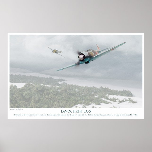 Poster de arte de aviación Lavochkin La-5 (Frente)