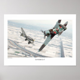 Poster de arte de aviación "Lavochkin La-5"