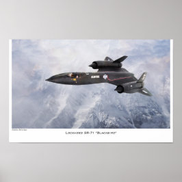 Poster de arte de aviación "Lockheed SR-71 Blackbi