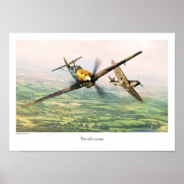 Poster de arte de aviación "Messerschmitt Bf 109"