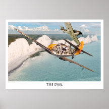 Poster de arte de aviación "Messerschmitt Bf 109"