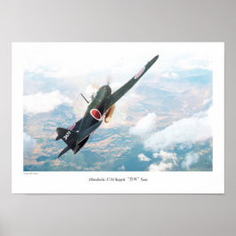 Poster de arte de aviación "Mitsubishi A7M Reppū"