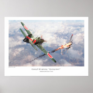 Póster de Arte de Aviación "Nakajima Ki-84疾風 "Fran