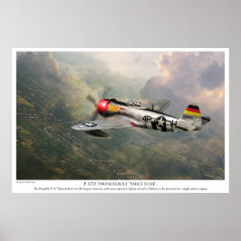 Poster de arte de aviación "P-47D Thunderbolt "Sau