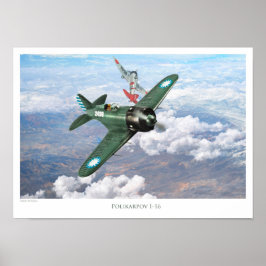 Poster de Arte de Aviación "Polikarpov I-16"