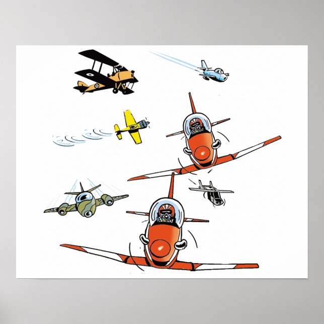 Poster de Arte de Aviación Volante (Frente)