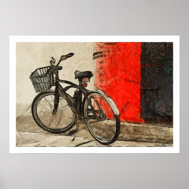 Poster de arte de bicicleta de época (Frente)