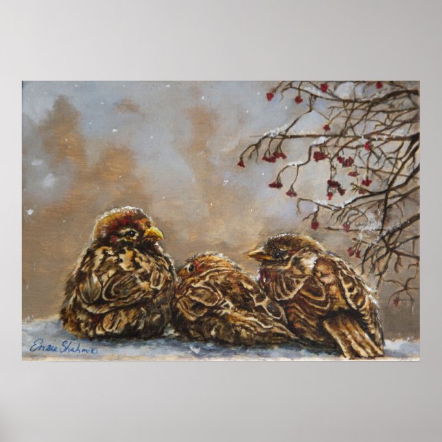 Poster de Arte de Birds "Keeping Company" (Frente)