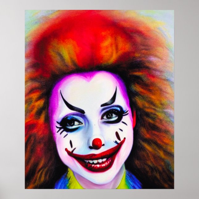 Poster de arte de bonito Clown AI (Frente)