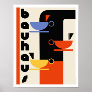 Poster de arte de café en la cocina de Bauhaus