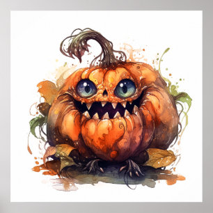 Poster de arte de calabaza asquerosa