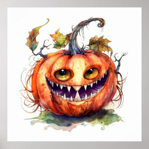 Poster de arte de calabaza asquerosa